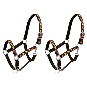 NNEVL Head Collars 2 pcs for Horse Nylon Size Cob Black