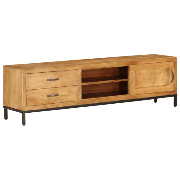 NNEVL TV Cabinet Solid Mango Wood 140x30x40 cm
