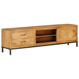 NNEVL TV Cabinet Solid Mango Wood 140x30x40 cm