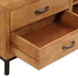 NNEVL TV Cabinet Solid Mango Wood 140x30x40 cm