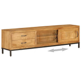 NNEVL TV Cabinet Solid Mango Wood 140x30x40 cm