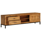 NNEVL TV Cabinet Solid Mango Wood 140x30x40 cm
