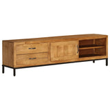 NNEVL TV Cabinet Solid Mango Wood 140x30x40 cm