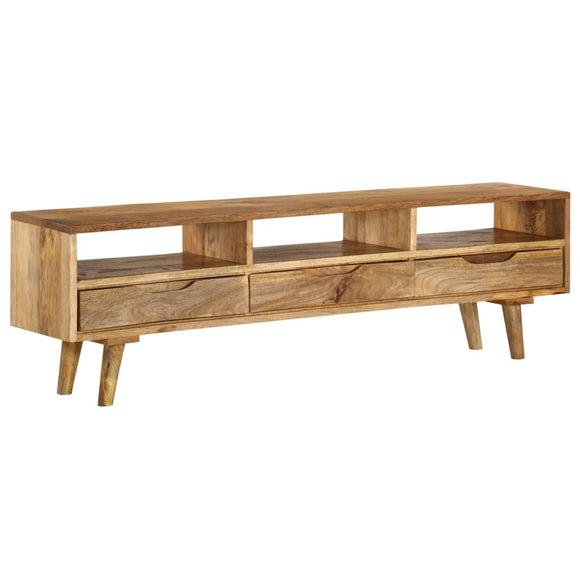 NNEVL TV Cabinet Solid Mango Wood 140x30x41 cm