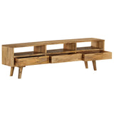 NNEVL TV Cabinet Solid Mango Wood 140x30x41 cm