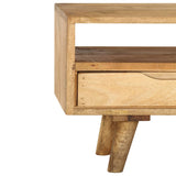 NNEVL TV Cabinet Solid Mango Wood 140x30x41 cm