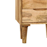 NNEVL Bedside Cabinet Solid Mango Wood 40x30x59.5 cm