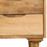 NNEVL Bedside Cabinet Solid Mango Wood 40x30x59.5 cm