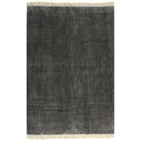 NNEVL Kilim Rug Cotton 160x230 cm Anthracite