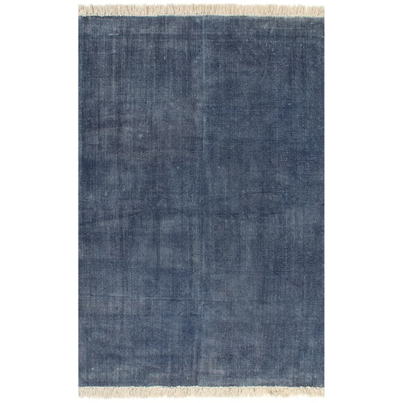 NNEVL Kilim Rug Cotton 120x180 cm Blue