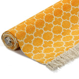NNEVL Kilim Rug Cotton 160x230 cm with Pattern Yellow