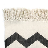 NNEVL Kilim Rug Cotton 120x180 cm with Pattern Black/White