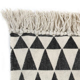 NNEVL Kilim Rug Cotton 120x180 cm with Pattern Black/White