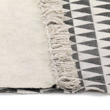 NNEVL Kilim Rug Cotton 120x180 cm with Pattern Black/White