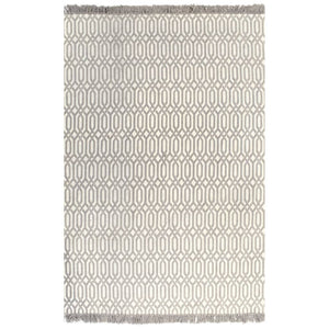 NNEVL Kilim Rug Cotton 160x230 cm with Pattern Taupe