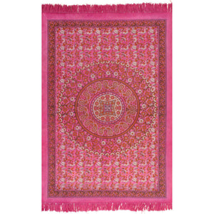 NNEVL Kilim Rug Cotton 120x180 cm with Pattern Fachsia