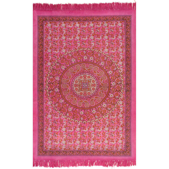 NNEVL Kilim Rug Cotton 120x180 cm with Pattern Fachsia