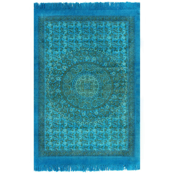 NNEVL Kilim Rug Cotton 160x230 cm with Pattern Turquoise