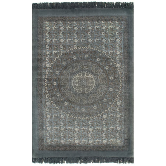NNEVL Kilim Rug Cotton 160x230 cm with Pattern Grey