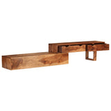 NNEVL TV Cabinet Brown 200x30x35 cm Solid Wood Sheesham