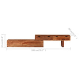NNEVL TV Cabinet Brown 200x30x35 cm Solid Wood Sheesham
