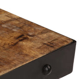 NNEVL Coffee Table with Wheels Solid Mango Wood 100x60x26 cm