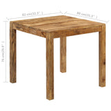NNEVL Dining Table Solid Mango Wood 82x80x76 cm