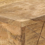 NNEVL Writing Desk with Drawers Solid Mango Wood 110x50x76 cm