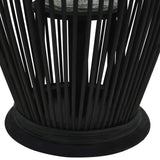 NNEVL Hanging Candle Lantern Holder Bamboo Black 60 cm