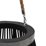 NNEVL Hanging Candle Lantern Holder Bamboo Black 60 cm