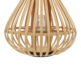 NNEVL Hanging Candle Lantern Holder Bamboo Natural