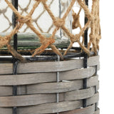 NNEVL Freestanding Candle Lanterns 3 pcs Wicker