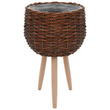 NNEVL Planter 3 pcs Wicker with PE Lining