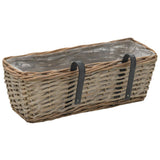 NNEVL Balcony Planter 2 pcs Wicker with PE Lining 40 cm