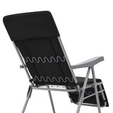 NNEVL Folding Garden Chairs with Cushions 2 pcs Black