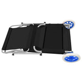 NNEVL Folding Sun Lounger with Canopy and Wheels Steel Black