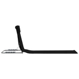 NNEVL Folding Beach Mats 2 pcs Steel and Fabric Black
