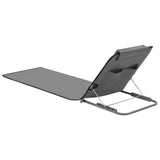 NNEVL Folding Beach Mats 2 pcs Steel and Fabric Grey
