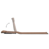 NNEVL Folding Beach Mats 2 pcs Steel and Fabric Brown