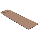 NNEVL Folding Beach Mats 2 pcs Steel and Fabric Brown
