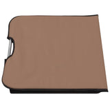 NNEVL Folding Beach Mats 2 pcs Steel and Fabric Brown