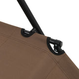 NNEVL Folding Sun Loungers 2 pcs with Footrests Steel Brown