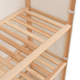 NNEVL 3-Tier Clothes Wardrobe 79x40x170 cm
