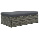 NNEVL 2 Piece Garden Lounge Set with Cushions Poly Rattan Grey