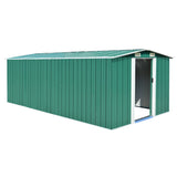NNEVL Garden Shed 257x489x181 cm Metal Green