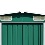 NNEVL Garden Shed 257x489x181 cm Metal Green