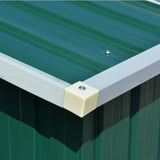 NNEVL Garden Shed 257x489x181 cm Metal Green