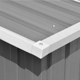 NNEVL Garden Shed 257x489x181 cm Metal Grey