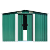 NNEVL Garden Shed 257x580x181 cm Metal Green