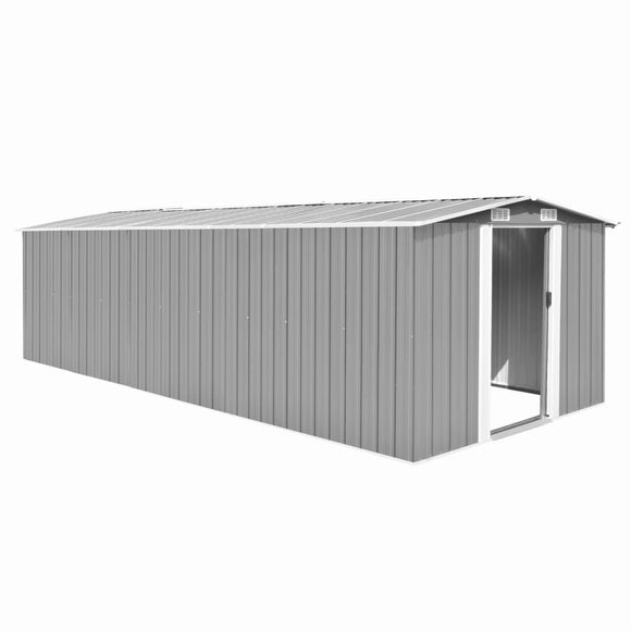 NNEVL Garden Shed 257x580x181 cm Metal Grey